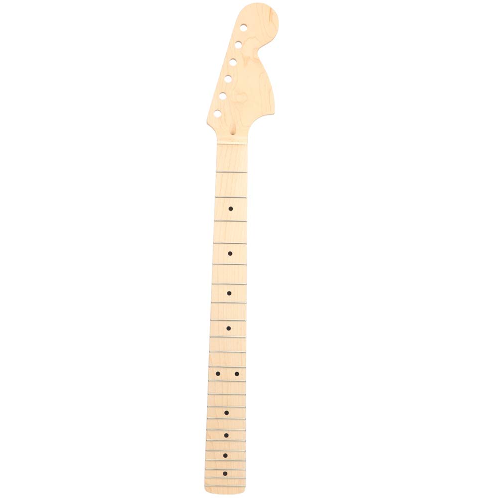 Vbestlife Maple Guitar Neck Right-Handed Electric Guitar Replacement 22 Frets Bright Sound DIY