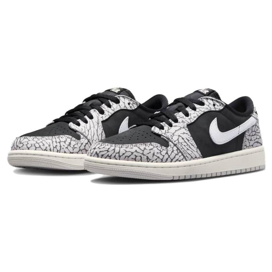 New JORDAN 1 Retro Low Og Black Cement Women's CZ0775-001