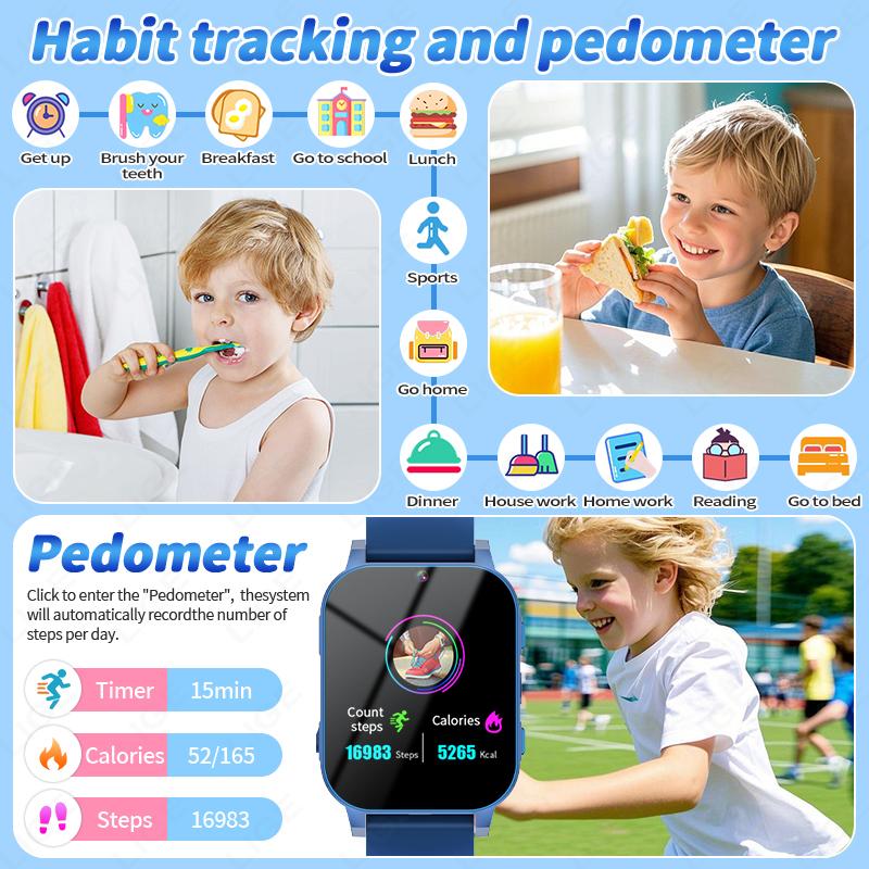New Kids Puzzle Game Smartwatch Camera Take Video Study Card Audio Story Book Watch Boys Girls Flashlight Child Smart Watch