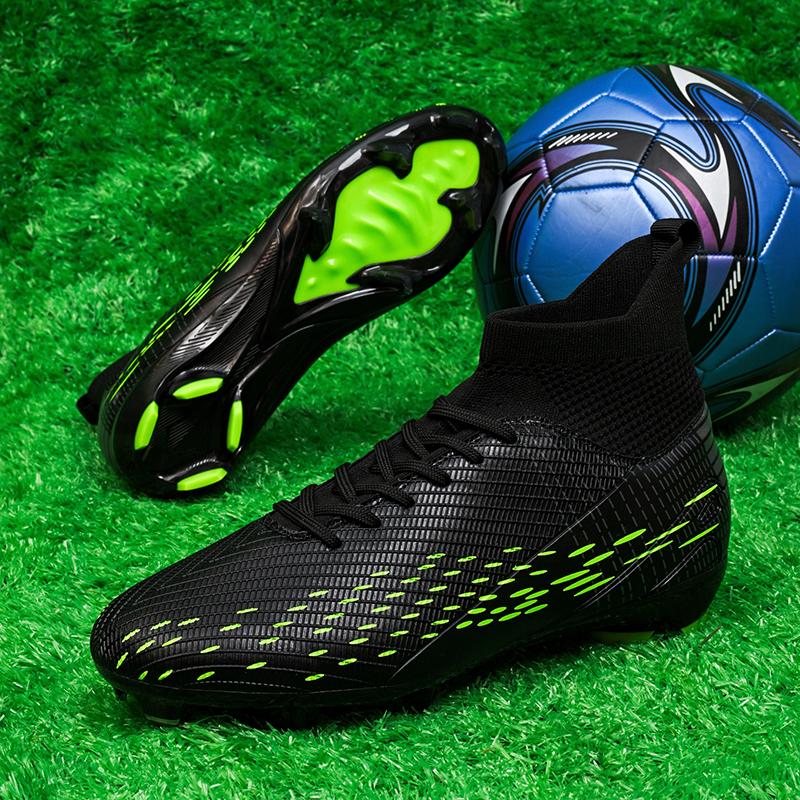 35-45Kids Soccer Shoes  Adult Large Fashion Long Nail High Top Football Shoes Football Training Sneakers