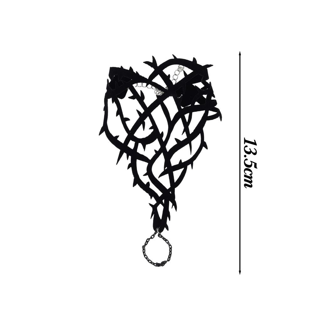 Fashion Gothic Bracelet Black Spike Adjustable Velvet Bracelets Y2K Cosplay Bracelet Accessories Dark Spider Web Punk Bracelets
