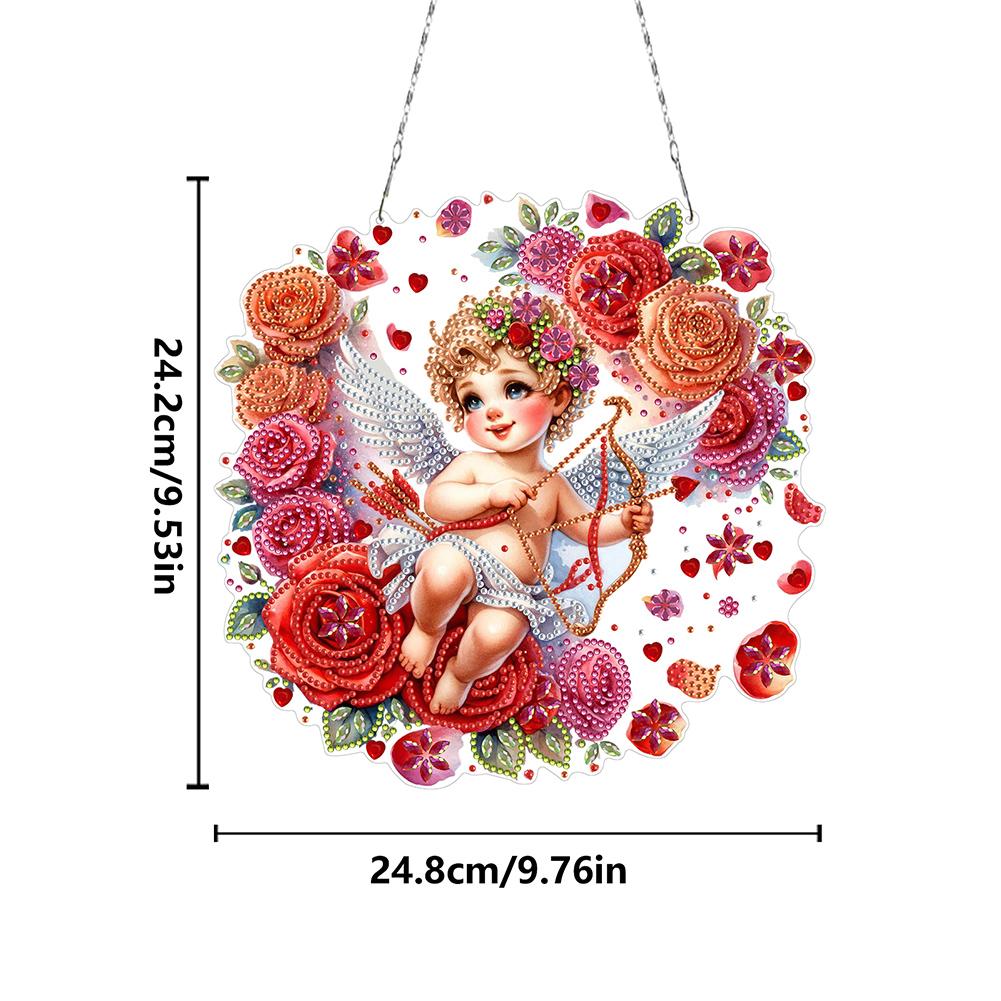 Acrylic 2D/Flat DIY Special Shape Hanging Diamond Art Kits Rhinestone Diamond Art Window Pendants Home Wall Decoration Crafts