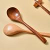 1Pcs Japan-Style Wooden Spoon Kitchen Cooking Soup Dinner Spoon Teaspoon Coffee Dessert Ice Cream Spoon Tableware