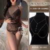 Sex Underwear Nightclub Style Sexy Suspender Pure Desire Mesh Swing Collar Sex Belly Pocket Perspective Woman
