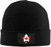 Canada Flag Canadian Maple Leaf Beanie Hat For Women Unisex Winter Hat Cuffed Winter Beanie Warm Skull Cap Plain Knit Hat Cap