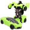 One-Key Transforming Bugatti Pull-Back Car Robot Toy