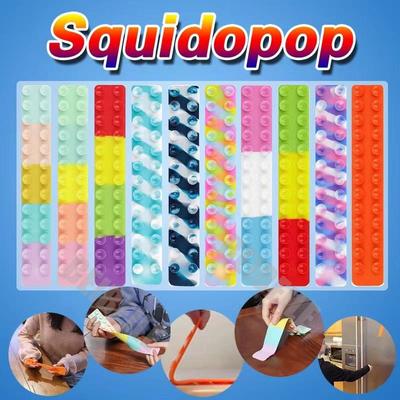 Saugnapf Quadrat Pat Pat Silikon Blatt Squidopop Zappeln Spielzeug Kinder Stress Relief Squeeze Antistress Weiche Squishy Spielzeug