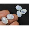 10X14 MM Natural Rainbow Moonstone Briolite oval Faceted Gemstone 5 Pcs Lot RML-959