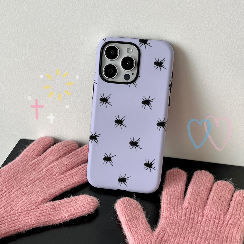 Spider Gothic Style Art Painting Design Phone Case Film Shell For iPhone 17 16e 16 15 14 13 12 11 Pro Max Plus XS