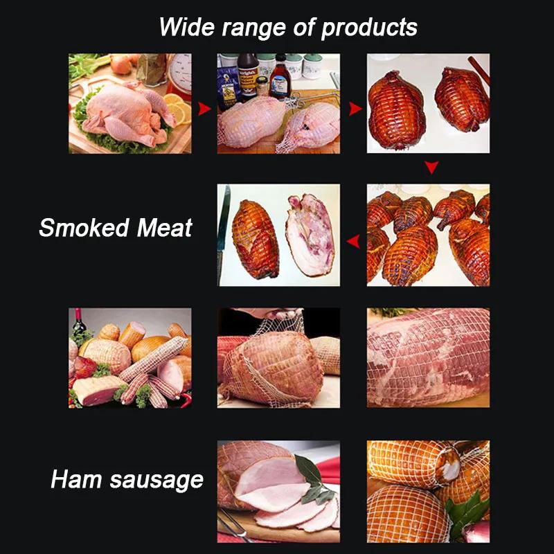 1PC 3/5m Pig elbow net Hot Dog Intestine Packaging Network Elastic ham sausage mesh Meat web roll Kitchen supplies