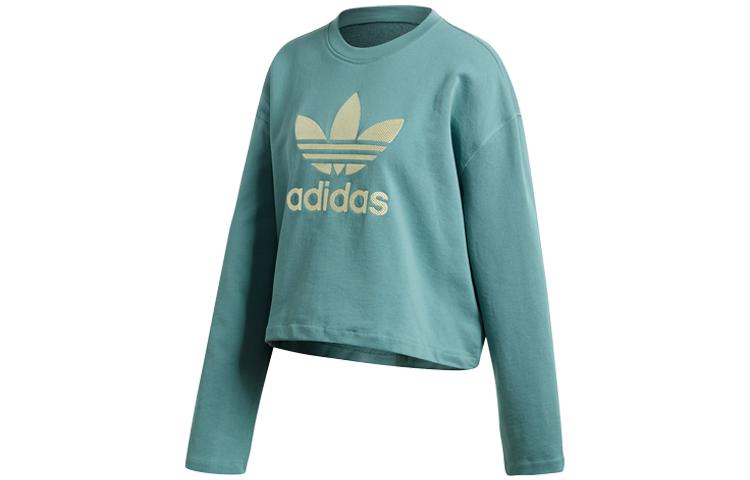 Adidas Originals Premium Crew Sweatshirts Women s Green Crew Neck Moderate Regular FM2626 30