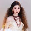 Tassel Multilayer Necklace Twine Bohemian Necklace Fashion Red Beaded Necklace  Travel