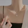 Star Zircon Necklace Women'S Fashion Versatile Collarbone Chain Ins Wind Niche Design Pendant Gift Premium Durable