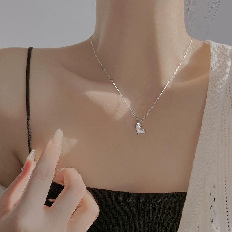 Star Zircon Necklace Women'S Fashion Versatile Collarbone Chain Ins Wind Niche Design Pendant Gift Premium Durable