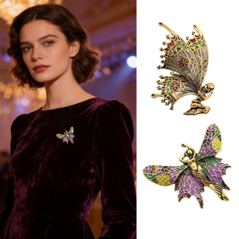 Retro Brooch Butterfly Corsage Pin Jewellery Piece For Women And Men Lightweight Alloy Chest Decoration Gift