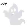 Small Ghost Statue for Shelf Cute Halloween Wooden Table Sign, Spooky White Standing Photo Prop Party Block Sign Holiday Tiered Tray Centerpiece,