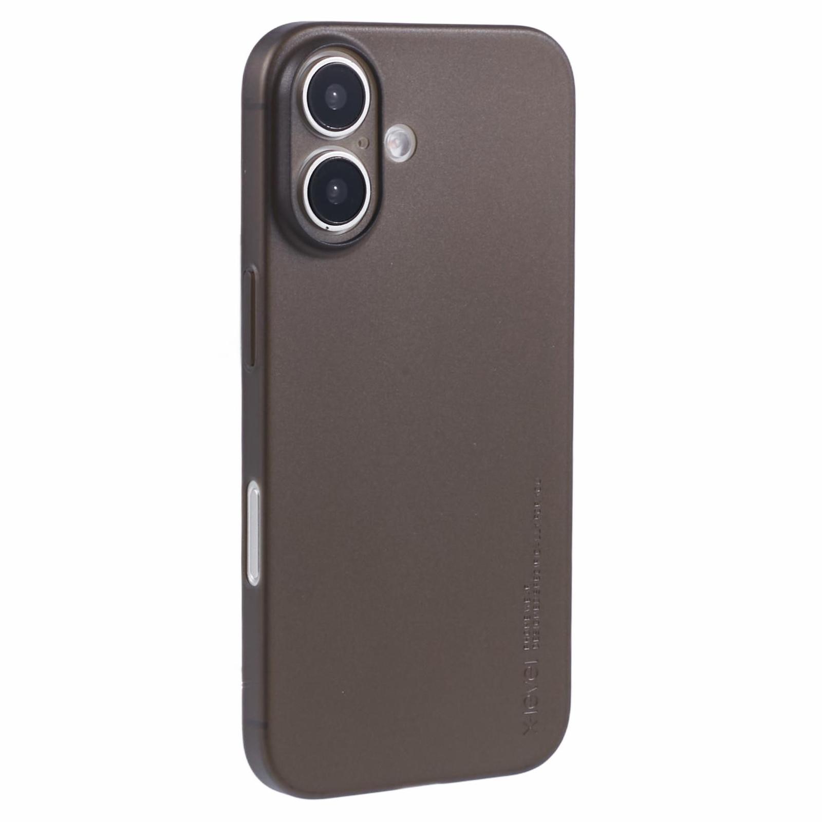

X-LEVEL For iPhone 16 Case Hard PP Matte Phone Cover 0.18mm Ultra-Thin - Transparent Black