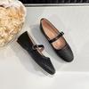 Mary Jane Shoes for Women Round Toe Flats Dressy Ballet Flat Mary Jane Flats with Buckle Strap Comfortable Slip On Casual Shoes Women's Flat Shoes