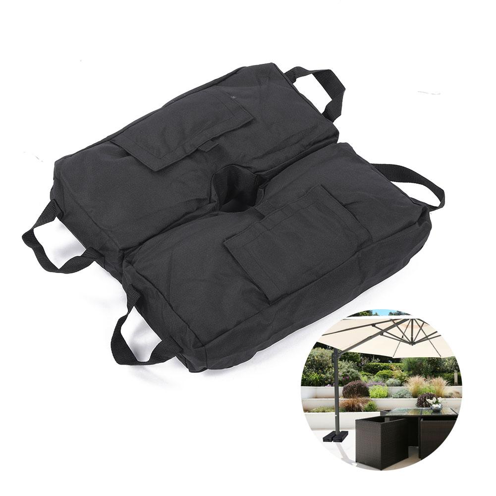 2PCS 600D Oxford Cloth Black Outdoor Canopy Detachable Bearing Fixed Sandbag Awning Sun Umbrella