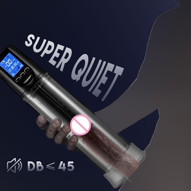 HESEKS Pompe à pénis automatique Pompe à vide Érection Électrique Masturbation masculine Agrandissement du pénis Extenseur Agrandisseur masculin Sexe