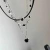 Y2K Cat Claw Star Heart Pendant Plush Leopard Bone Choker Charms Necklaces For Women Goth Aesthetic Accessories Grunge Jewelry