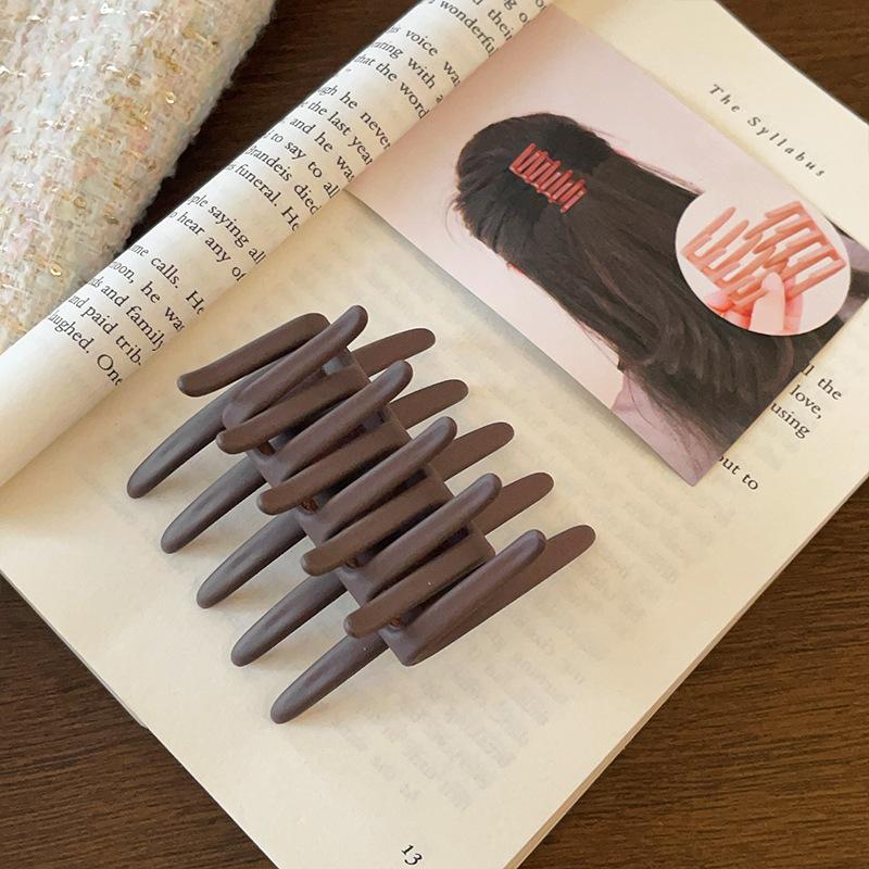 Vintage Cross Comb Hair Claws for Women Girls Fashion Acrylic Solid Color Double Side Comb Clamp Tooth Hairpin Hair Accessoriees