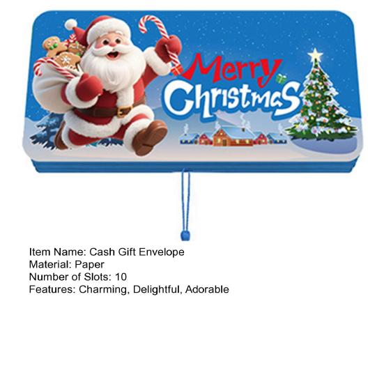 Christmas Surprise Money Holder with Envelopes Cash Gift Card Holder with