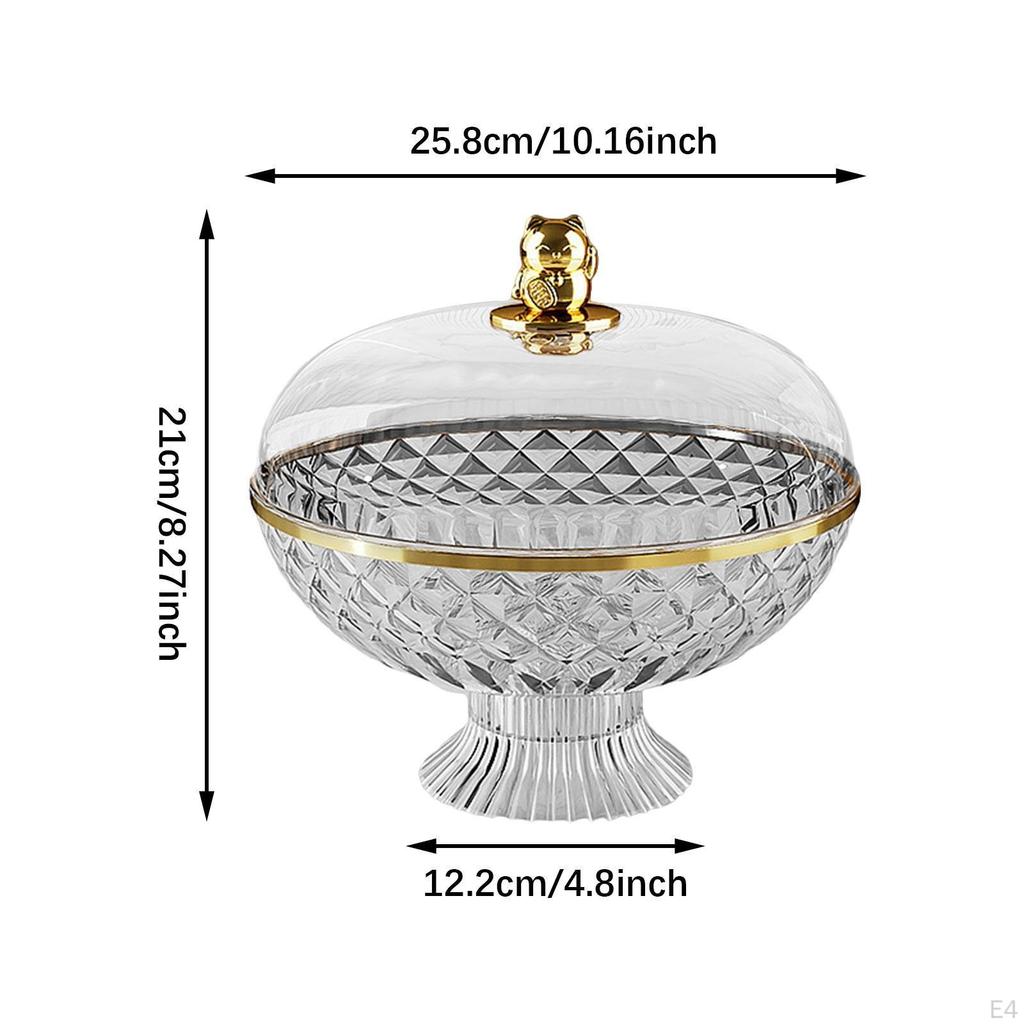 Elegant Fruit Display Bowl with Clear Cover And Drainage System