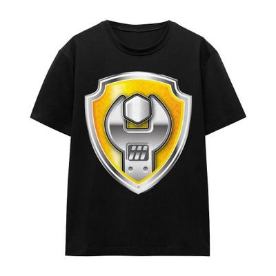 Paw Patrol Unisex Adult Rubble Badge T-Shirt