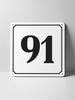 Metal Sign Black House Number On White Background Outdoor Wall Art Decor