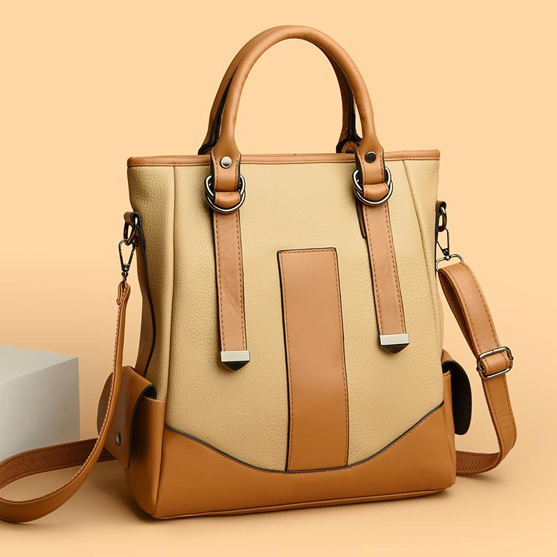 Fashion Women's Bag Color Matching Shoulder Messenger Bag Tote Bag