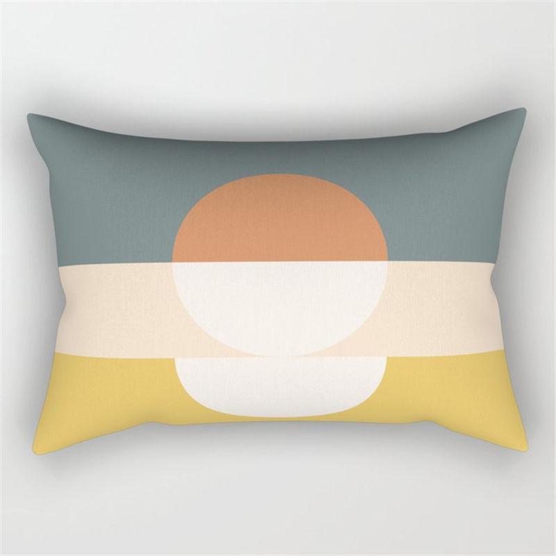 Nordic-style Irregular Geometric Lumbar Cushion | 3050 Rectangular Sofa Pillowcase Removable