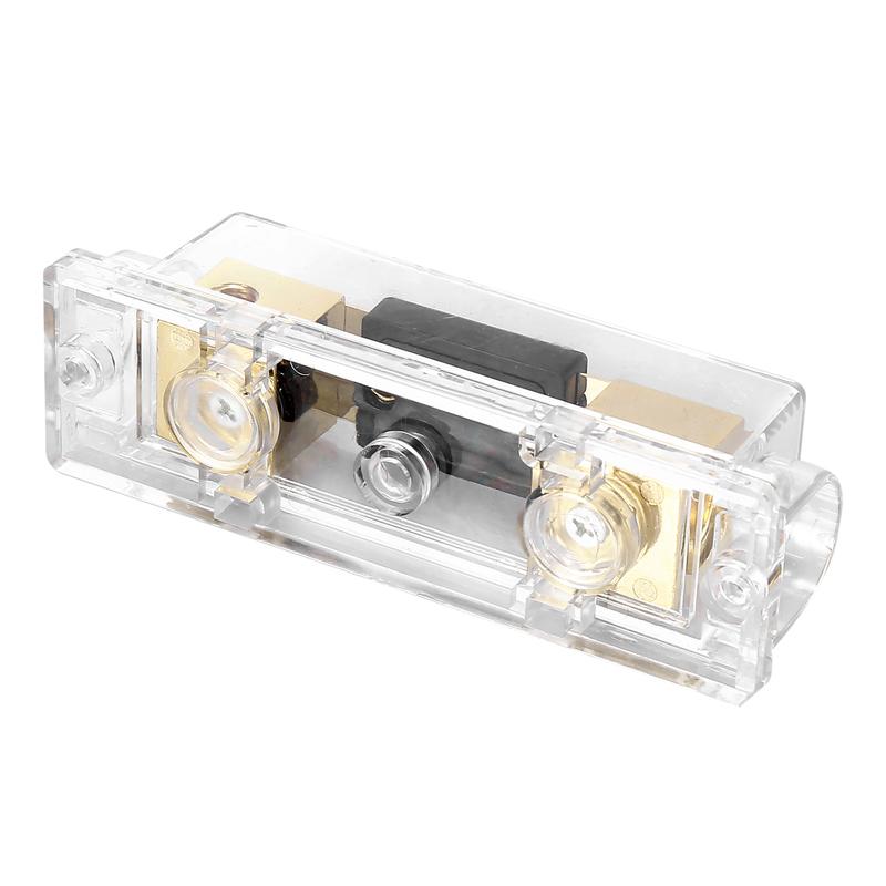 X Autohaux 4Pcs 0/2/4 Gauge Inline ANL Fuse Holder ANL Fuse Block With 200A 250A 300Amp  Electrical Protection Fusible For Cars