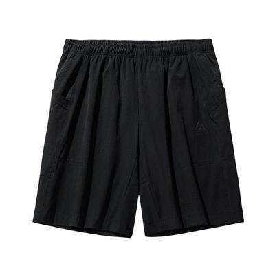 Comfortable Simple Solid Color Loose Versatile Mid Waist Five Point Casual Shorts Men Shorts Basic-Black 952526506-3