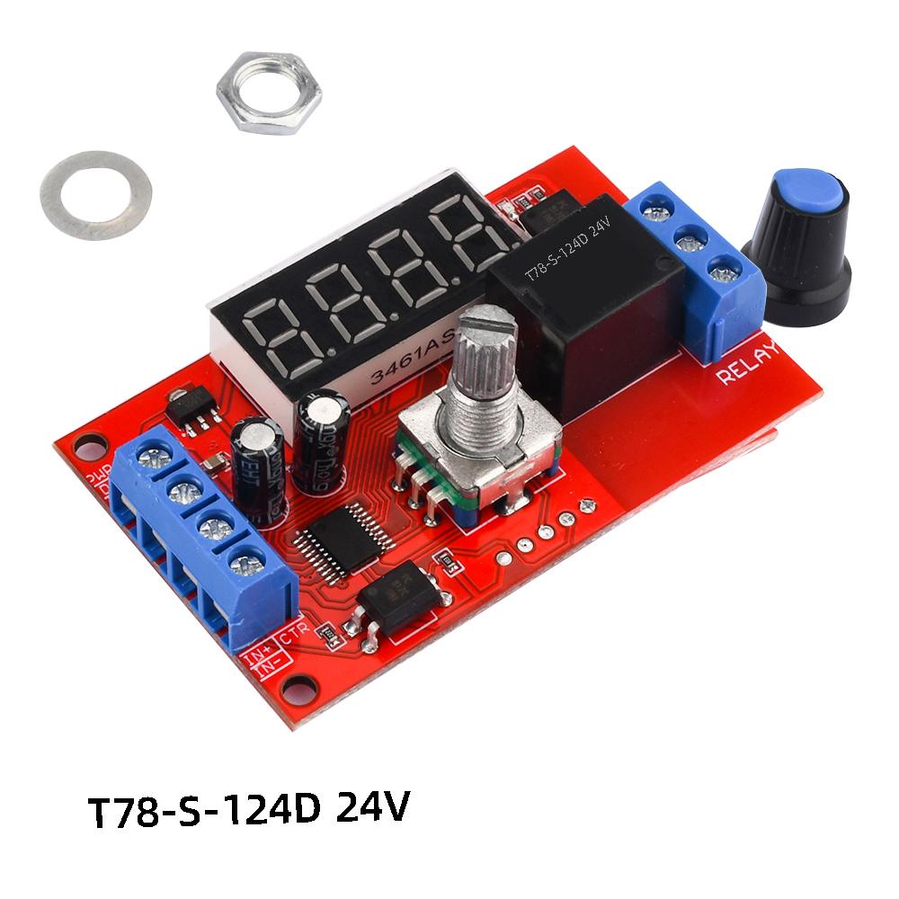 

DC 5V 12V 24V 60mA Adjustable Time Delay Relay Module LED Digital Timming Relay Timer Delay Trigger Switch Timer Control Switch 24V