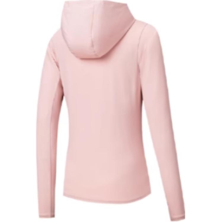 Anta Seria Treningowa Sportowa Codzienna Prosta Jednolity Kolor z Kapturem Ochrona UV Krem Przeciwsłoneczny Odzież Wierzchnia Damska Mousse-Różowy 962527705-5