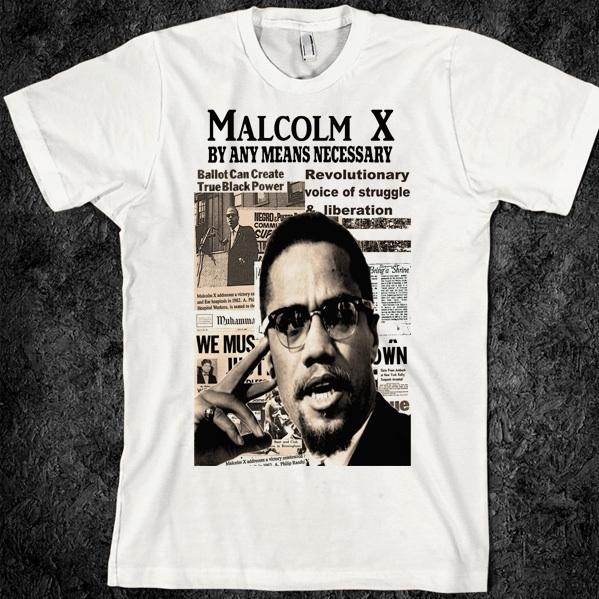 Malcolm X T shirt Black History Black Lives Matter black History SZ S-2XL M