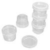 5PCS Portable Sauce Bottle Salad Dressing Container Reusable Plastic Small Condiment Cups Set with Lids and Storage Bag