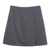 Women's High-Waisted A-Line Split Midi Skirt - Versatile Slimming Black Skirt Pants