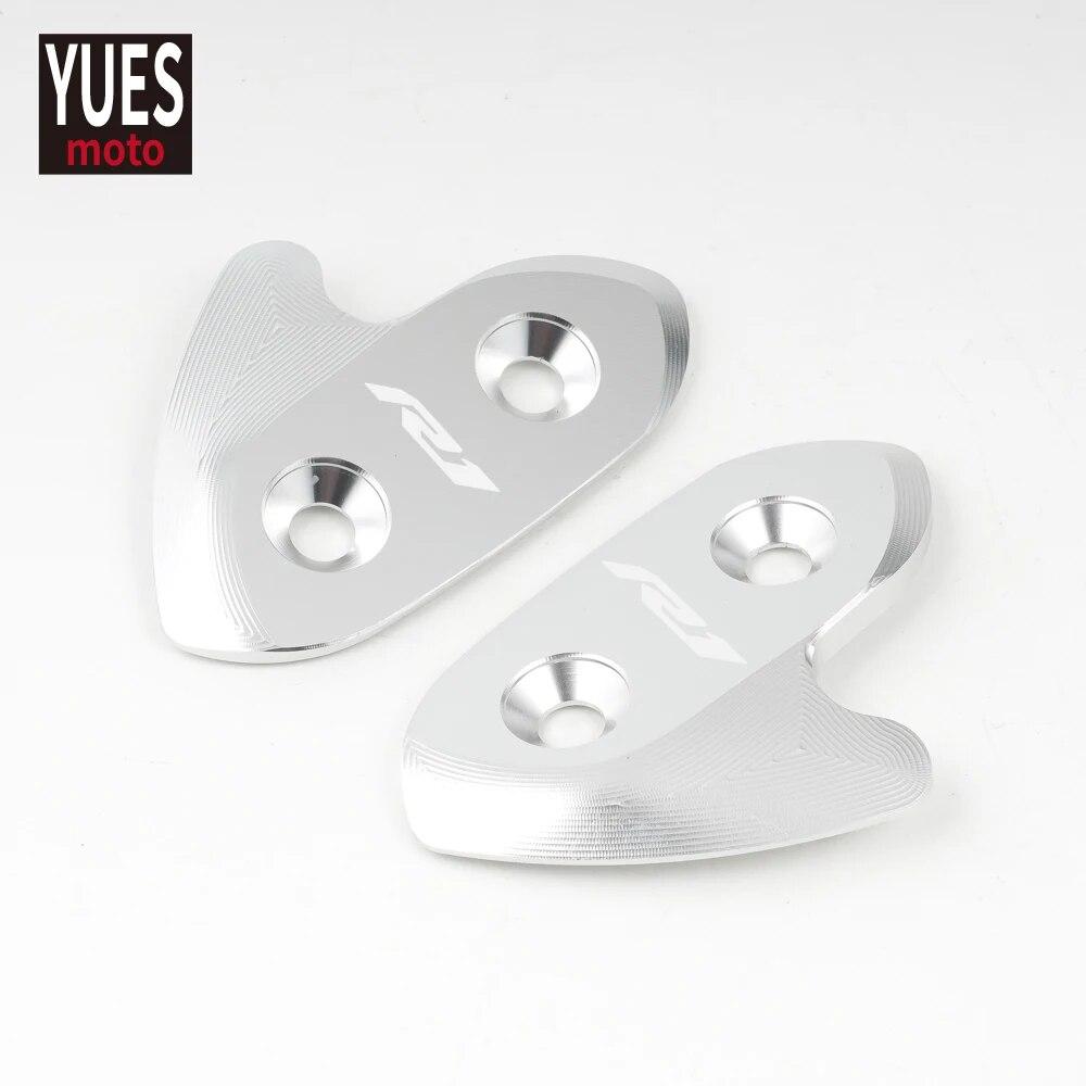 Moto Accessories Mirror Hole Cover Windscreen Driven Mirror Eliminators Cap For YAMAHA R1 R1M YZF R1 2015 2016 2017 2018