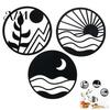 Metal Wall Art 3Pcs Boho Decoration, Vintage Hollow-out Decor, Silhouette Decor for Bedroom Sculpture, Minimalist Hanging Ornament Living Room Office