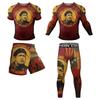 Mens Quick-Dry Athletic Set: Compression T-Shirt Shorts Breathable Sportswear Running Gym