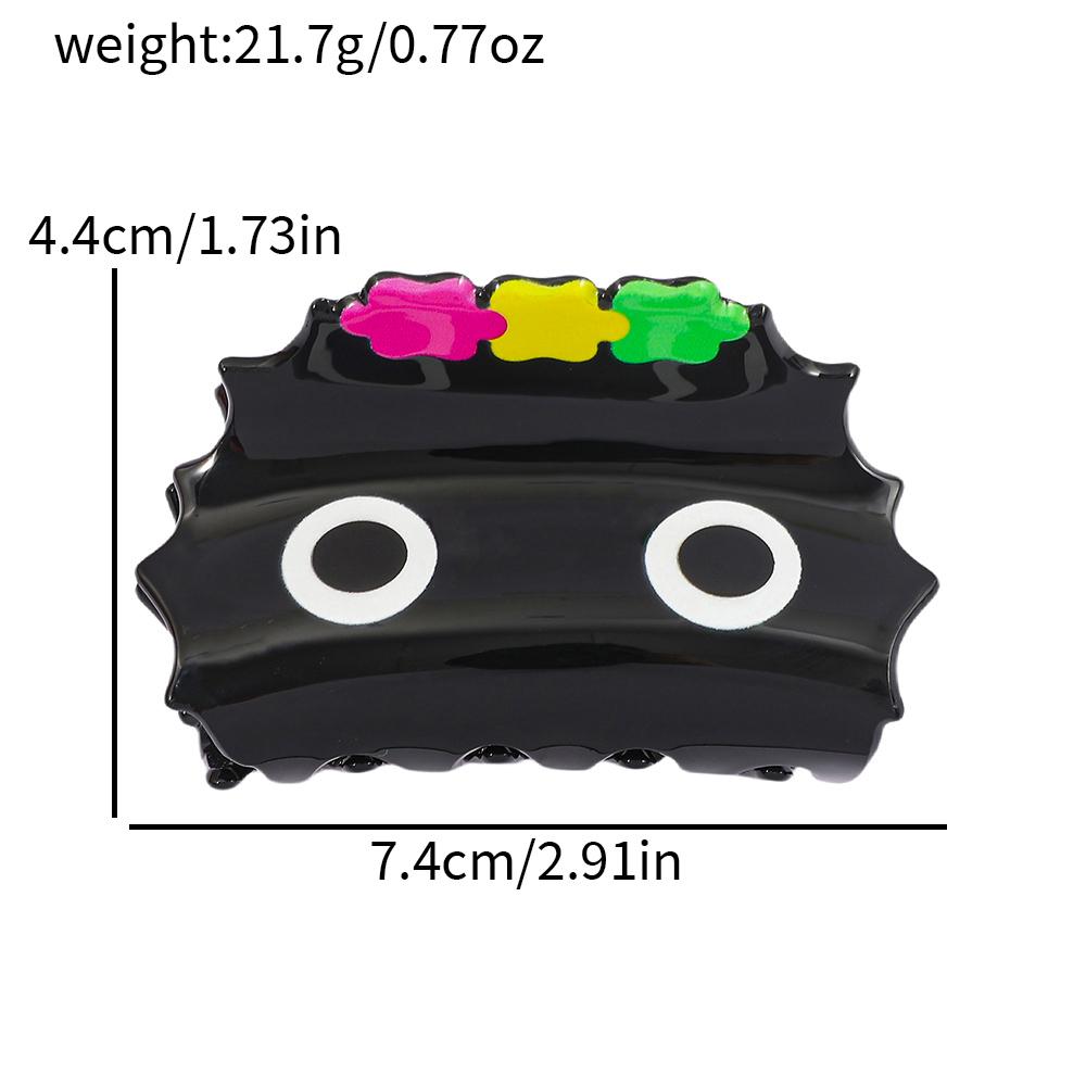 

Black cartoon hair clips with cute, simple designs. Decorate hairstyles, make them eye - catching. Multi - functional as gripper