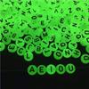 100-500PCS Acrylic Luminous A-Z 26Letter Beads Loose Spacer Alphabet Beads For Jewelry Making DIY Charms Bracelet Necklace
