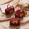 Mini Bowknot Handbag Portable Gift Packing Bag Gift Box Leather Candy Bags  Valentines Day
