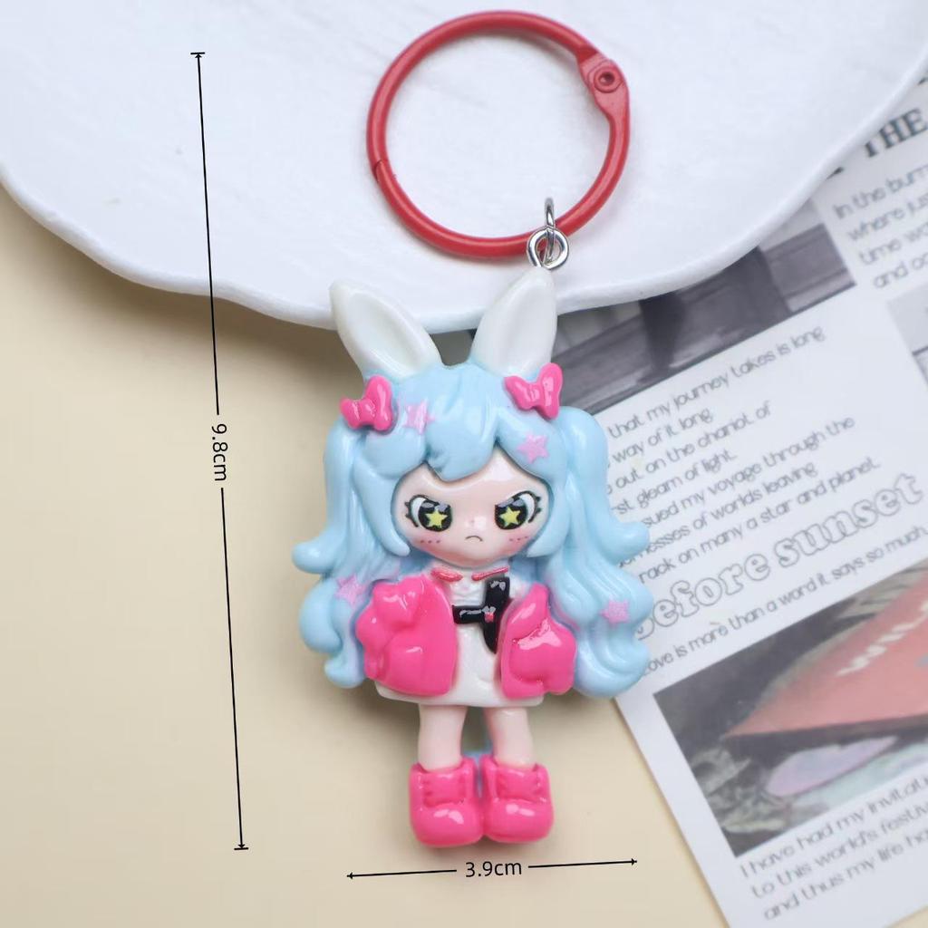 Dora Cartoon Dress-up Keychain Pendant - Backpack Charm Accessory for Couples and Best Friends