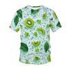 Hip Hop Fruit 3d Printed Summer Men's T-shirt Fun Kiwi Strawberry Fashion Short Sleeve Shirt Street
