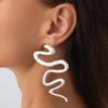 Punk Style Exaggerate Snake Drop Earrings Retro Design for Women Irregular Long Stud Earrings Spicy Girls Jewelry Accessory Gift