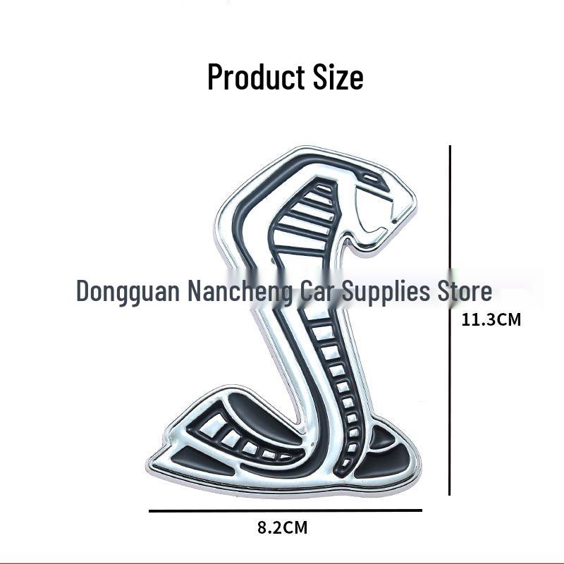 Ford Mustang GT500 Metal Car Decals: Cobra & Shelby GT Emblems