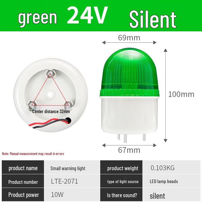LTE-2071J LED Strobe Signal Light with Audible Alarm - Small Flashing Warning Indicator